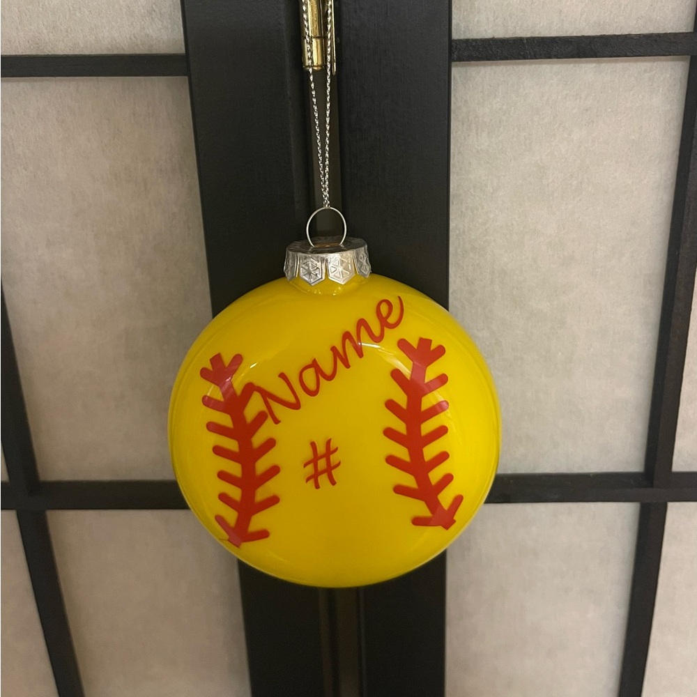 Softball ornament